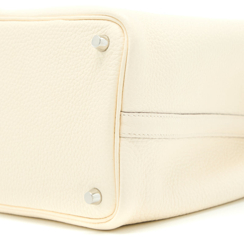 Hermes Picotin 18 Lock Bag Clemence Nata / Jaune Poussin SHW Stamp Z