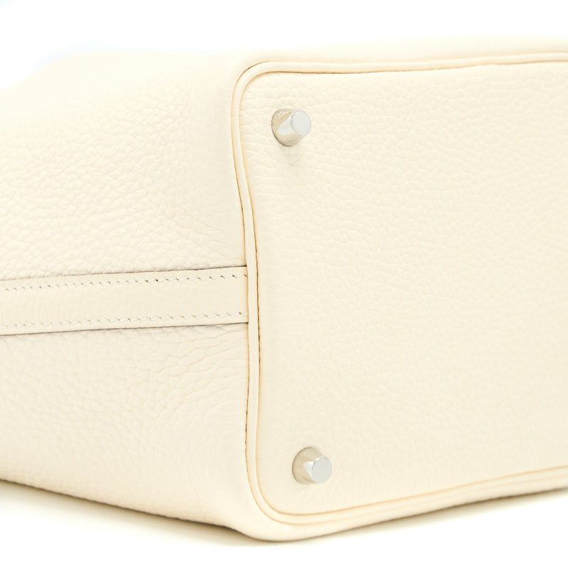 Hermes Picotin 18 Lock Bag Clemence Nata / Jaune Poussin SHW Stamp Z