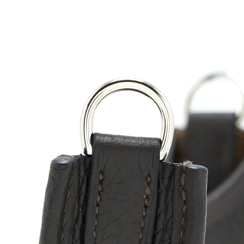 Hermes Mini Evelyn Clemence Ebene/Havane SHW Stamp Z