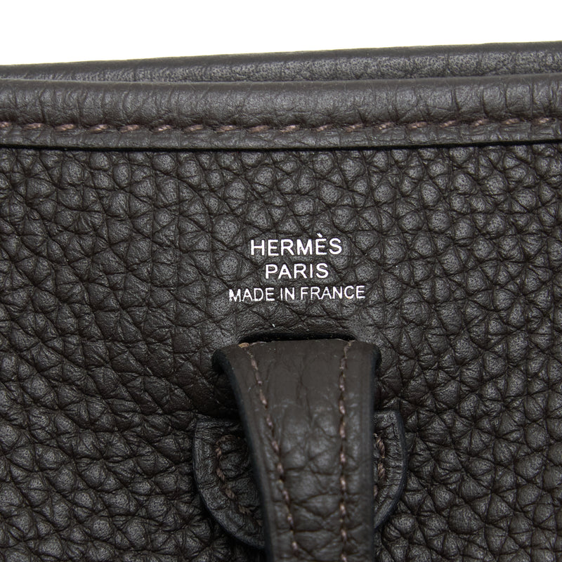 Hermes Mini Evelyn Clemence Ebene/Havane SHW Stamp Z