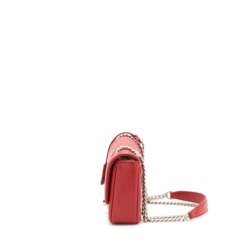 Prada Glacé Crossbody Bag Calfskin Red SHW