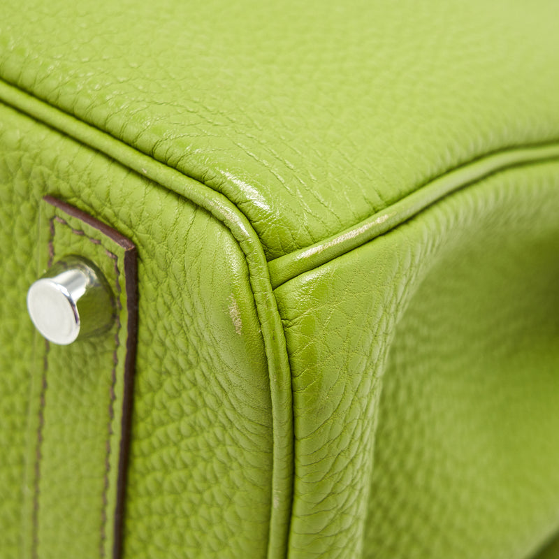 Hermes Birkin 30 Togo Vert Anis SHW stamp square M