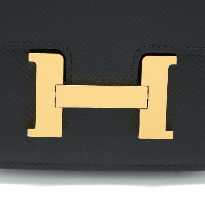 Hermes Constance Slim Epsom Black GHW Stamp U