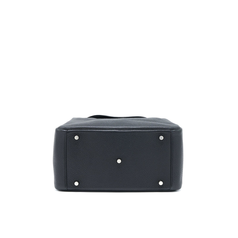 Hermes Lindy 30 Clemence Black SHW Stamp Square Q