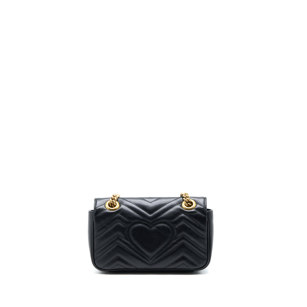 Gucci Small Marmont Shoulder Bag Calfskin Black GHW