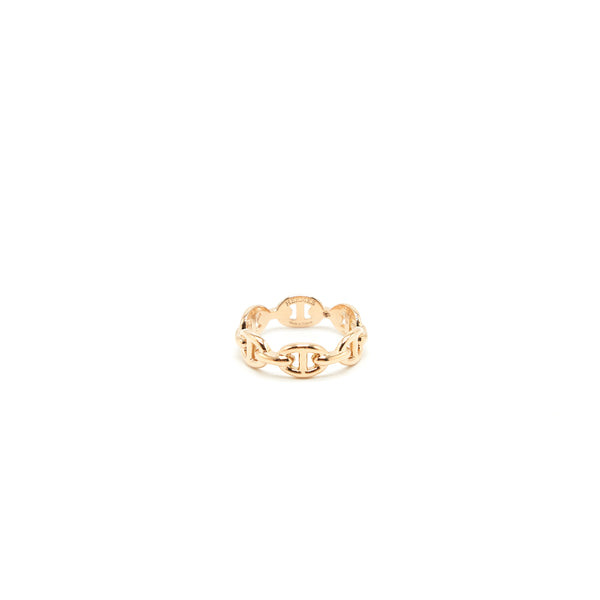 Hermes Size52 Chaine D'ancre Enchainee Ring Small Mode Rose Gold