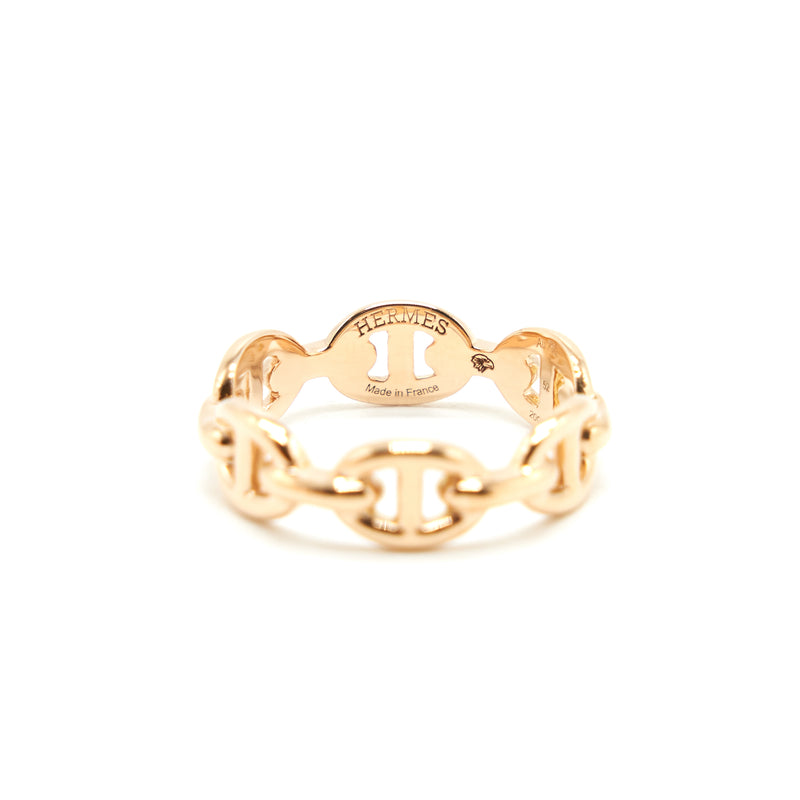 Hermes Size52 Chaine D'ancre Enchainee Ring Small Mode Rose Gold