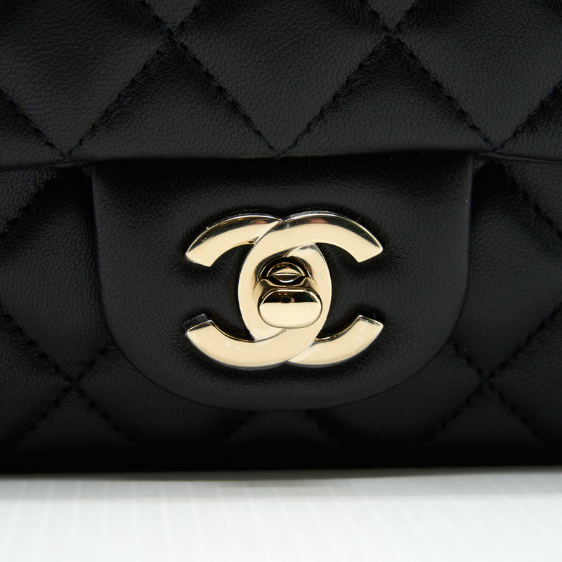 Chanel Mini Rectangular Flap Bag Lambskin LGHW(Microchip)