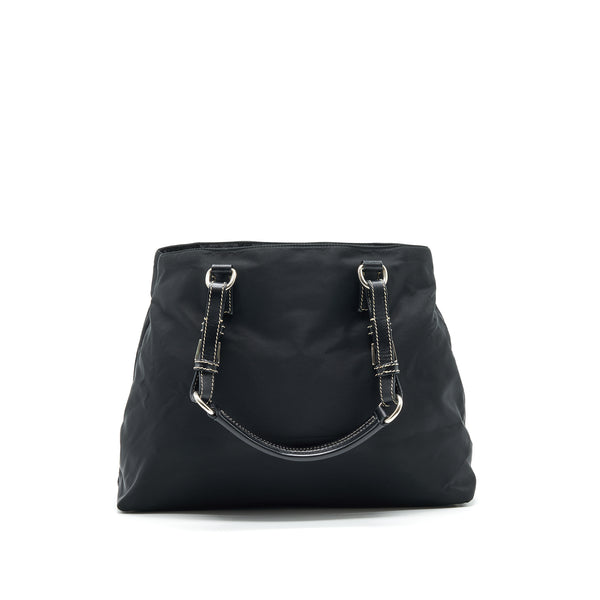 PRADA NYLON SHOULDER HAND BAG IN BLACK
