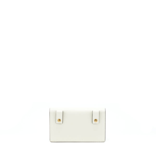 Dior Saddle Belt Bag Grained Calfskin White GHW