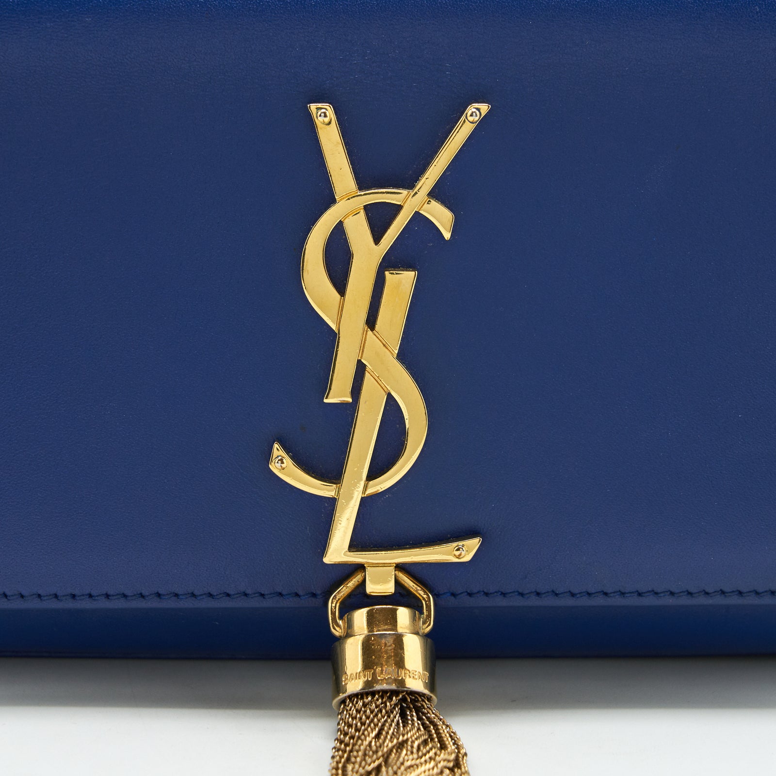 Saint Laurent YSL mini kate bag Tassel electric Blue GHW