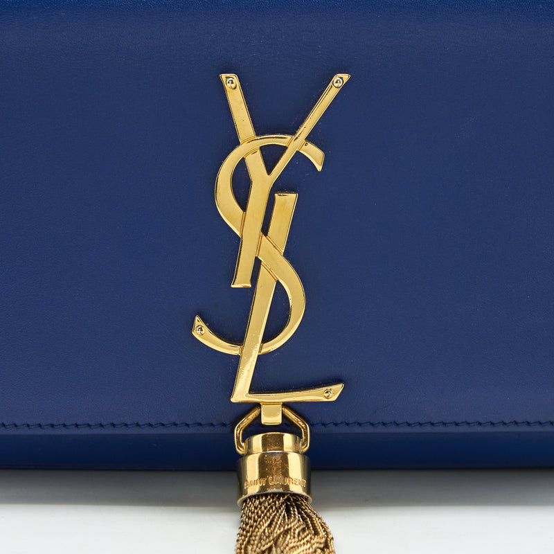 Saint Laurent/YSL mini kate bag Tassel electric Blue GHW