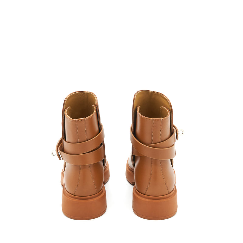 Hermes Size 37 Vel Ankle Boots Gold SHW