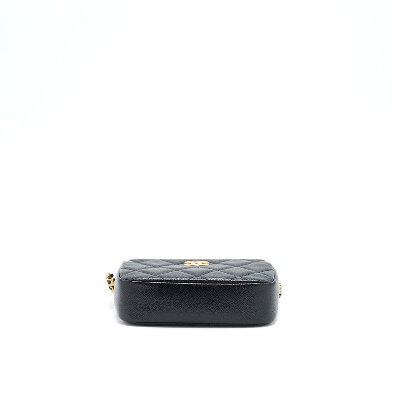 Chanel 22P Camera Crossbody Bag Caviar Black GHW(Microchip)