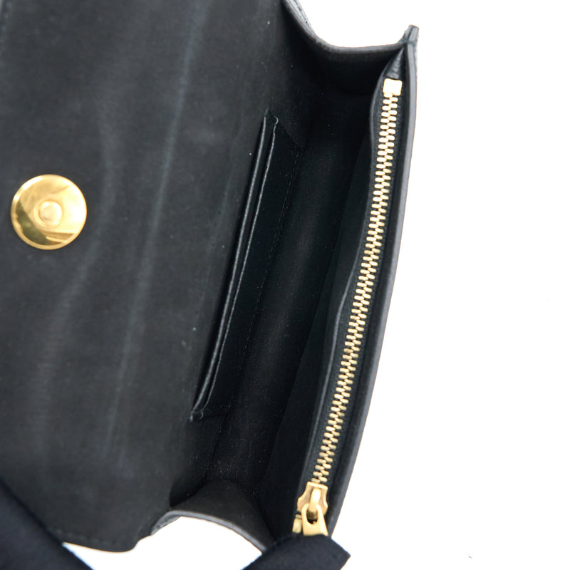 Dior Saddle Belt Pouch Grained Calfskin Black GHW