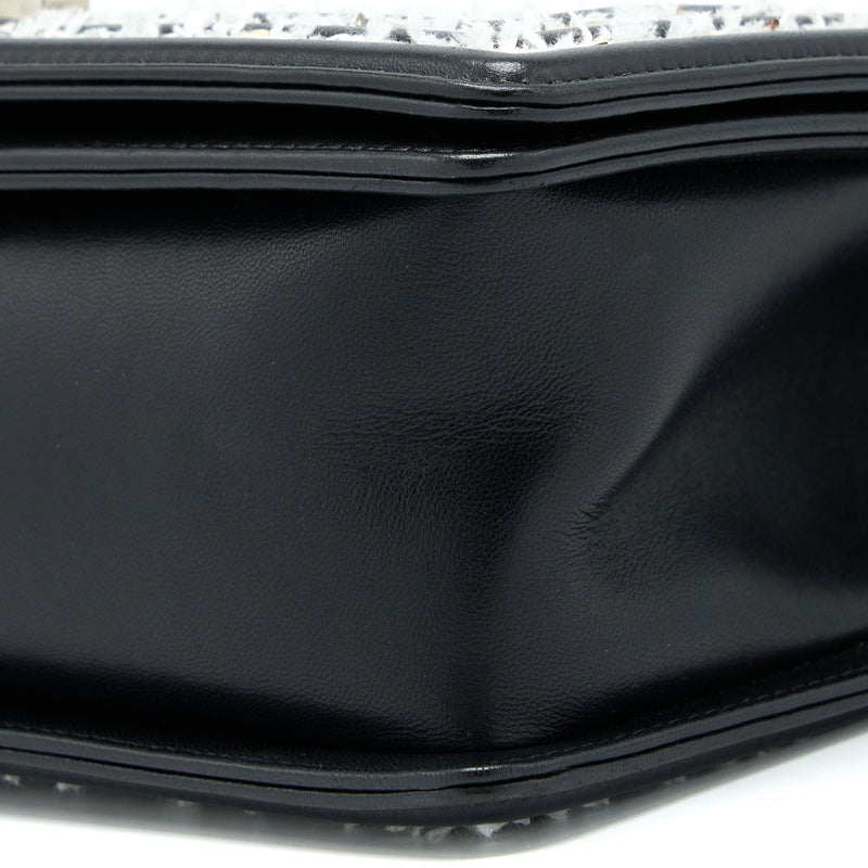 Chanel Medium Boy Bag Limited Lambskin Black/White SHW