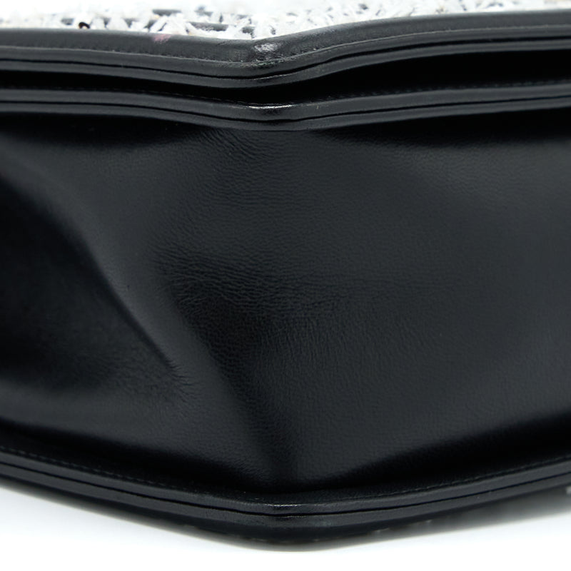 Chanel Medium Boy Bag Limited Lambskin Black/White SHW