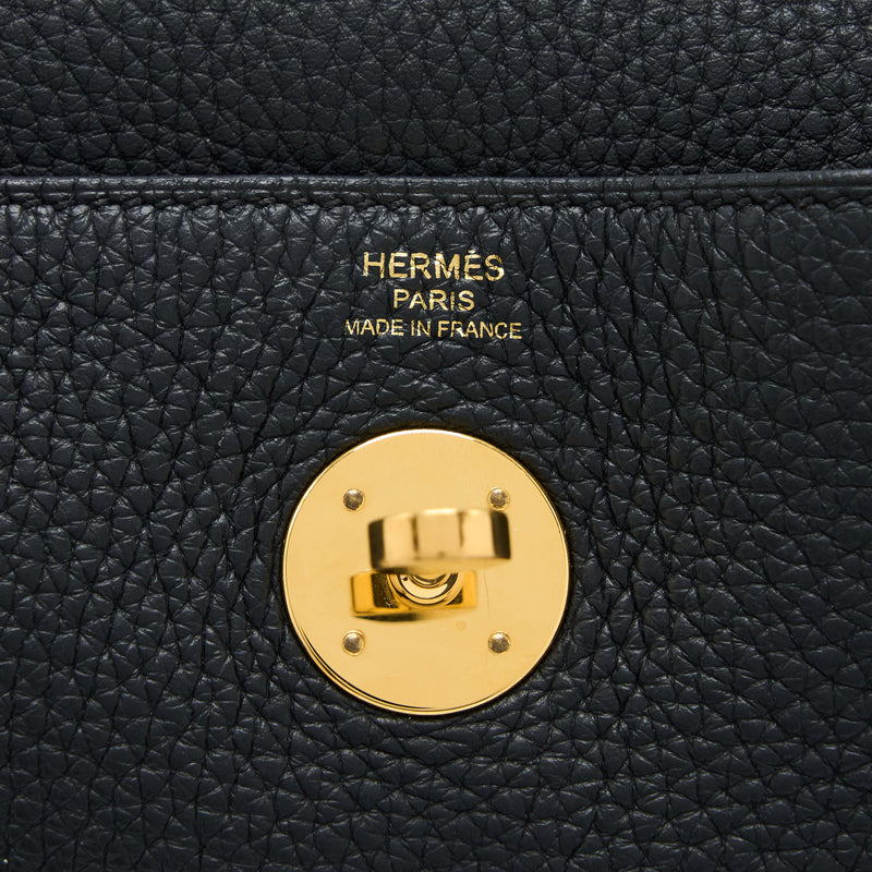 Hermes Lindy 26 Clemence Black GHW Stamp D