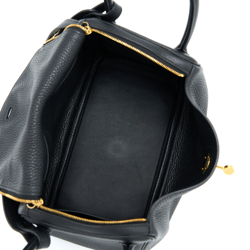 Hermes Lindy 26 Clemence Black GHW Stamp D