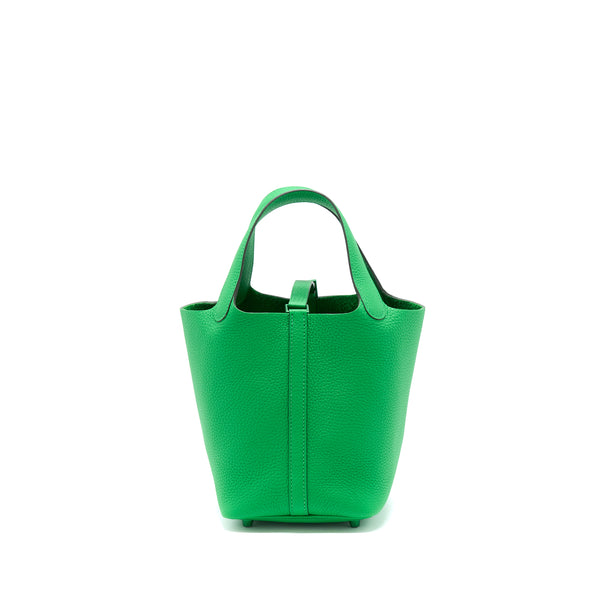 Hermes Picotin 18 Lock Bag Clemence 1K Bambou With Green Hardware Stamp U