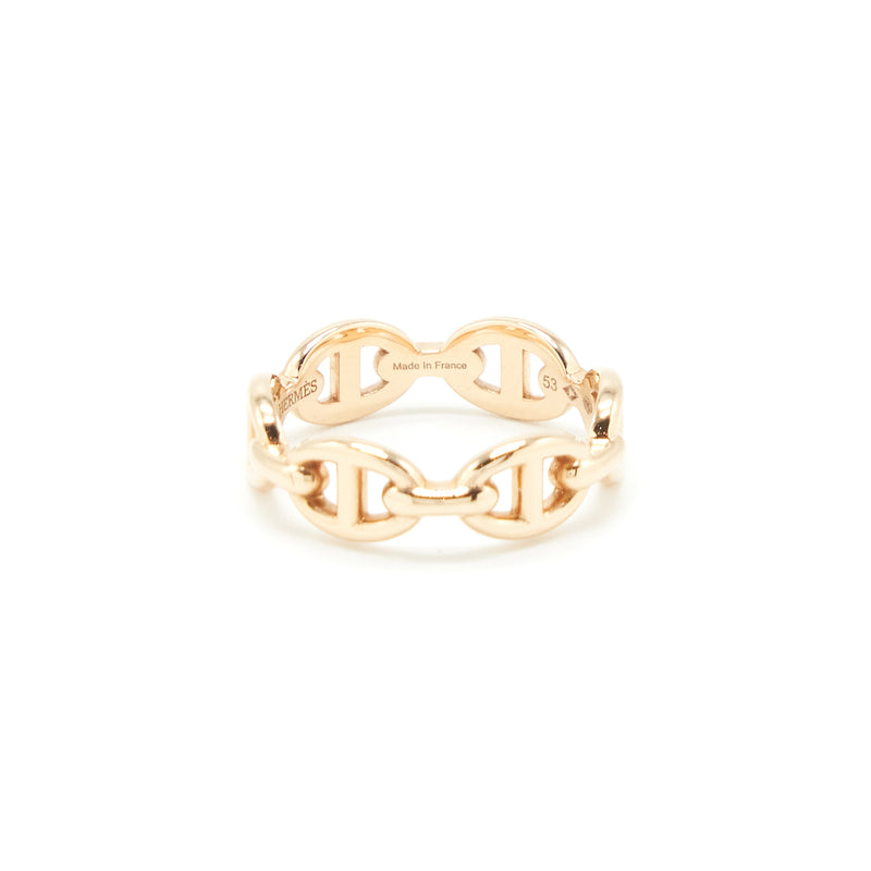 Hermes Sizer 53 Chaine D’ancre Enchainee Ring, Small Model Rose Gold