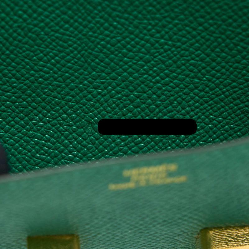 Hermes Constance Long Wallet Epsom Green GHW Stamp A