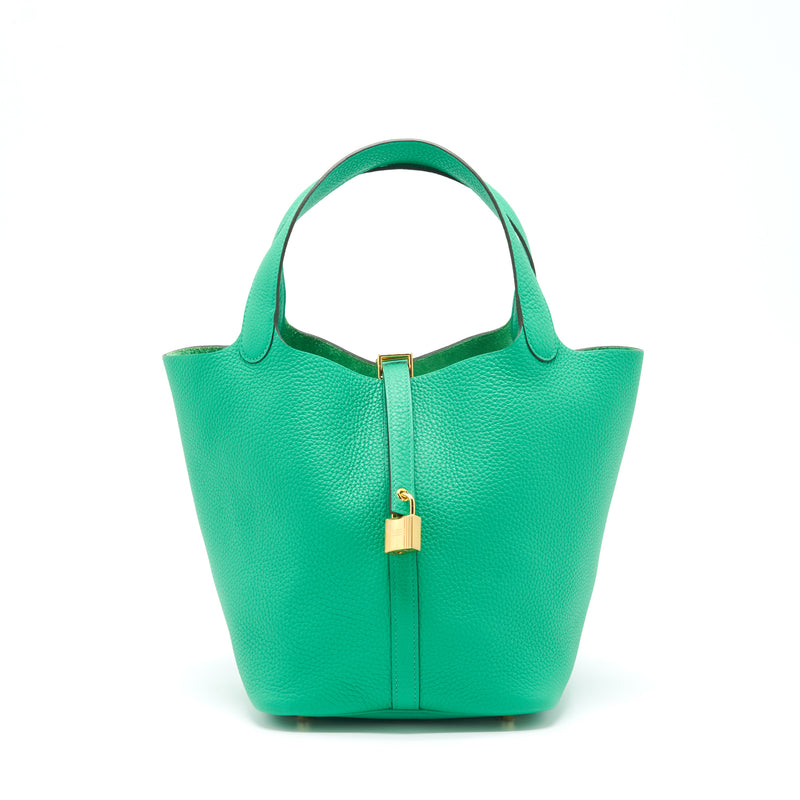 Hermes Picotin 22 Clemence Menthe GHW Stamp Z