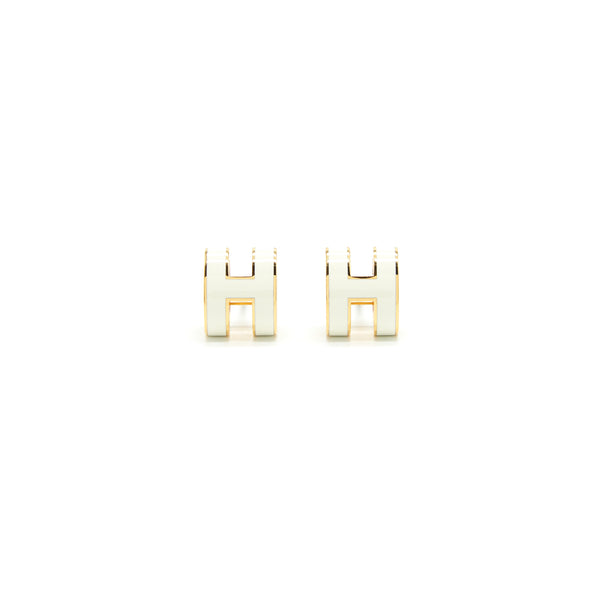 Hermes pop H earrings Blanc GHW