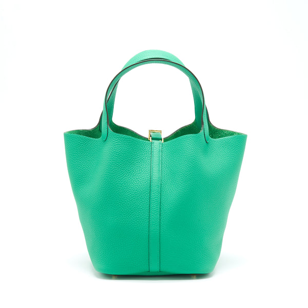 Hermes Picotin 22 Clemence Menthe GHW Stamp Z
