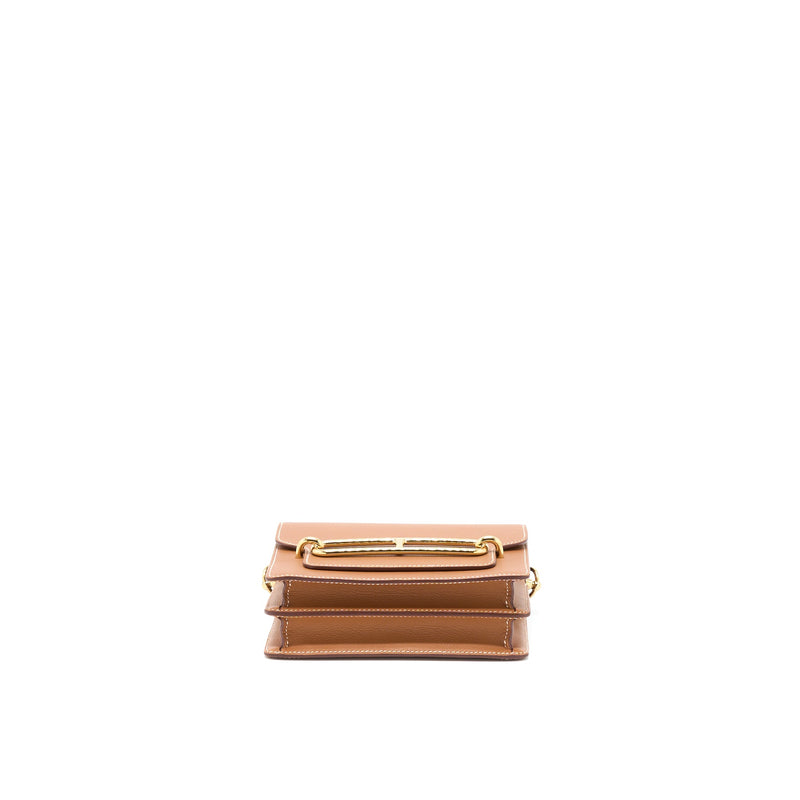 Hermes Mini Roulis Evercolor Gold GHW Stamp Z