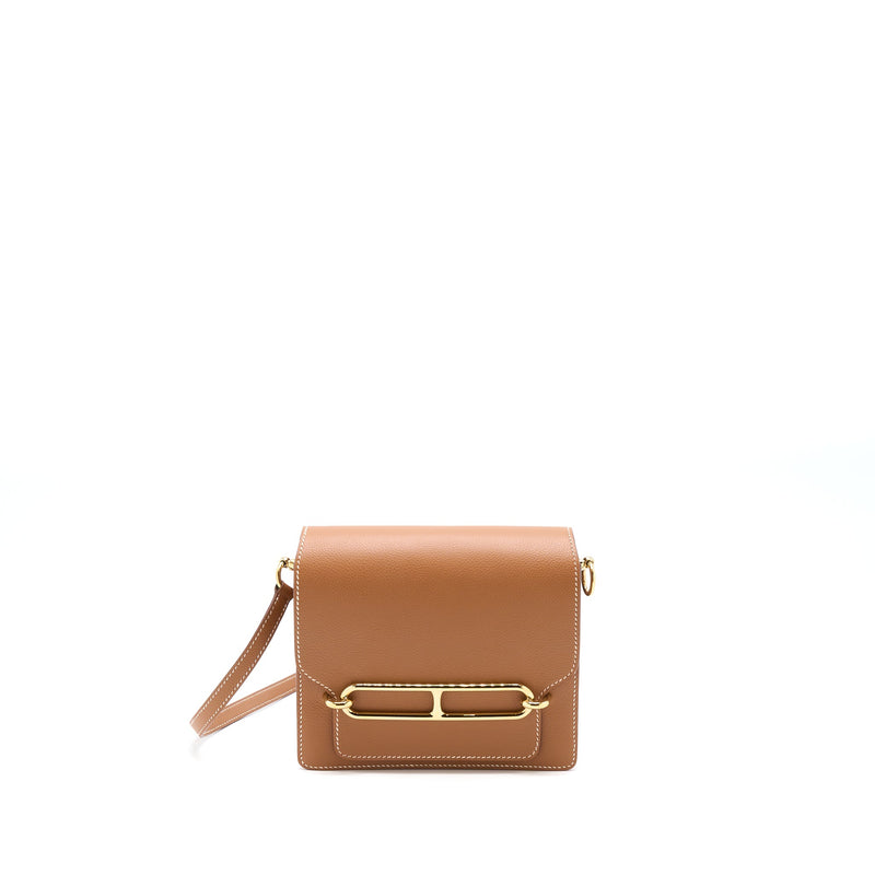 Hermes Mini Roulis Evercolor Gold GHW Stamp Z