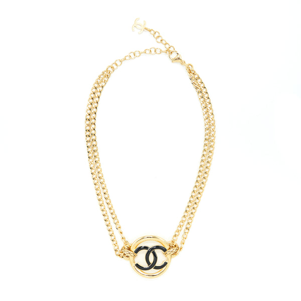 Chanel CC Round Choker Black / Gold