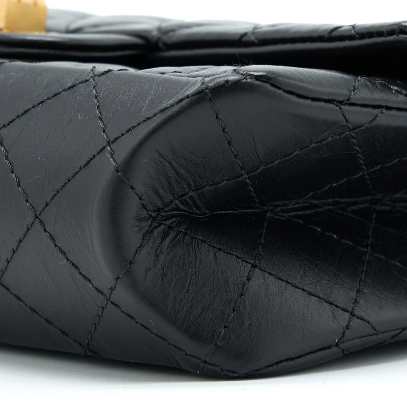 Chanel Small 2.55 225 Reissue Flap Bag Aged Calfskin Black Brushed GHW