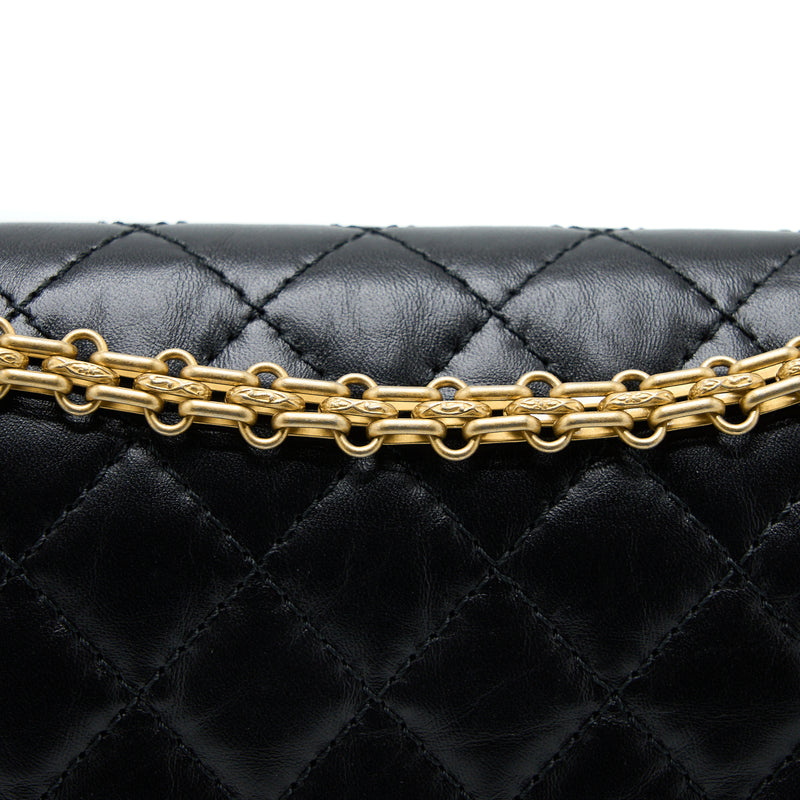 Chanel Small 2.55 225 Reissue Flap Bag Aged Calfskin Black Brushed GHW