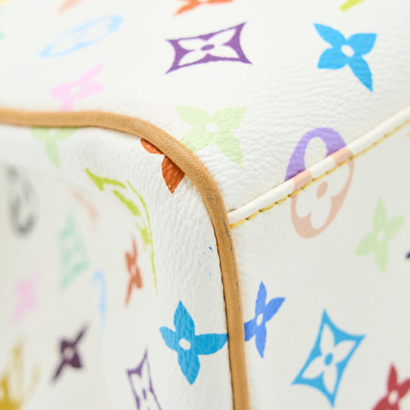 Louis Vuitton Aurelia Shoulder Bag White Multicolour Monogram Canvas GHW