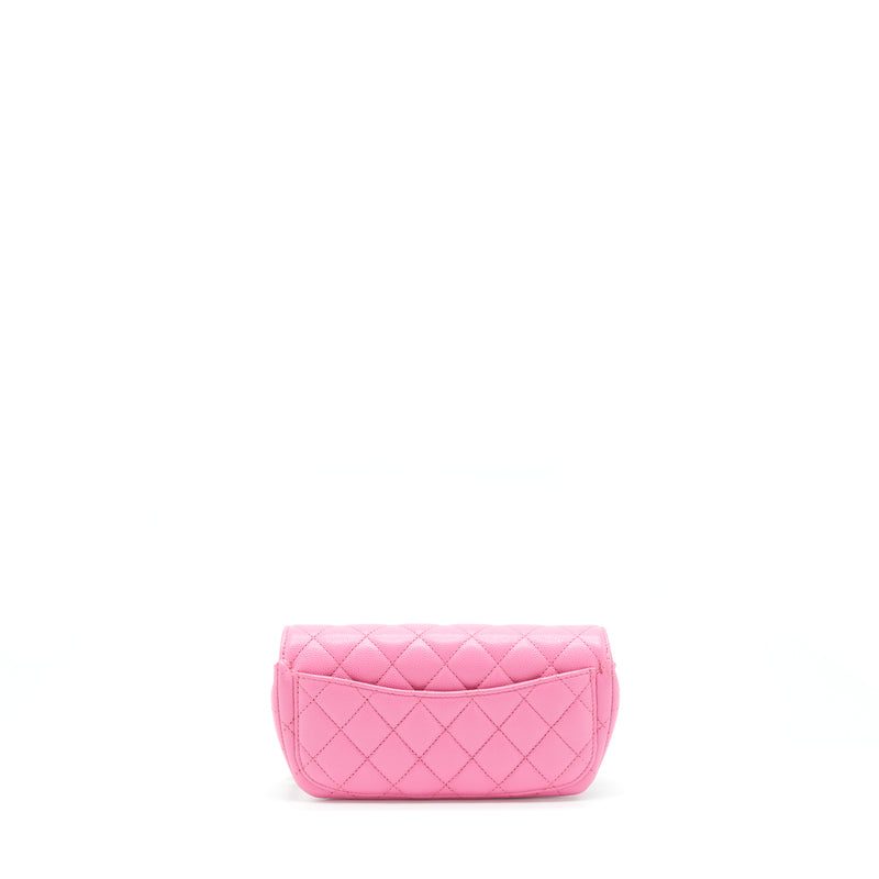 Chanel Glasses Case Flap Bag With Chain Caviar Pink LGHW