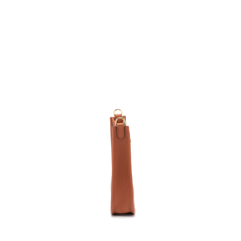 Hermes Mini Evelyn Clemence Cuivre/Chai/Nata/Blue Brume GHW Stamp U