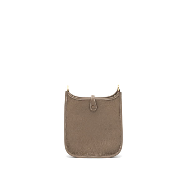 Hermes Mini Evelyne Clemence Etoupe GHW Stamp Z