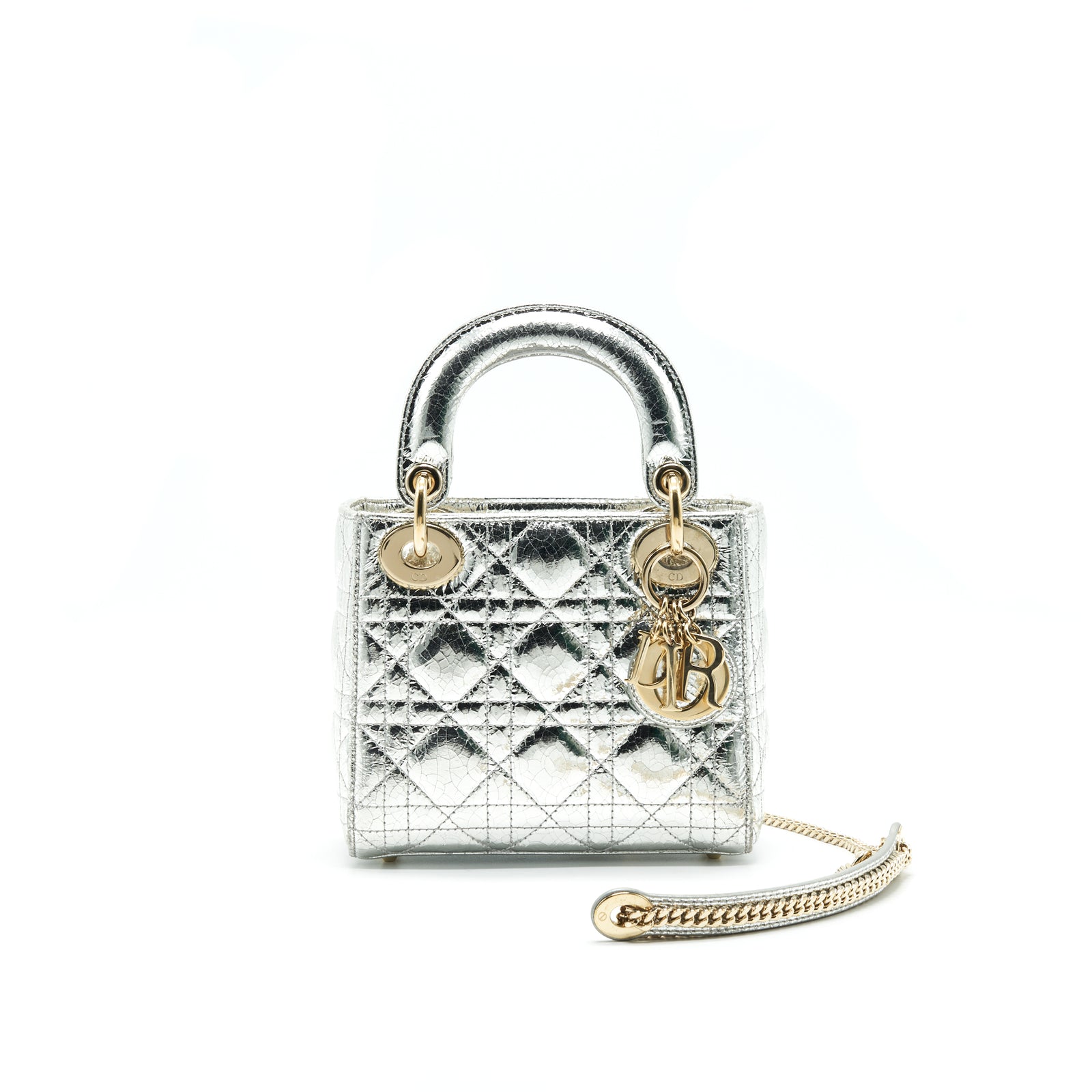 Mini lady dior metallic best sale