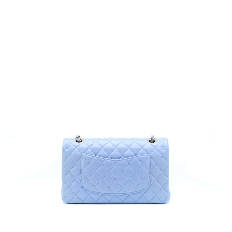 Chanel Classic Flap Bag Lambskin NA104 Light Blue LGHW