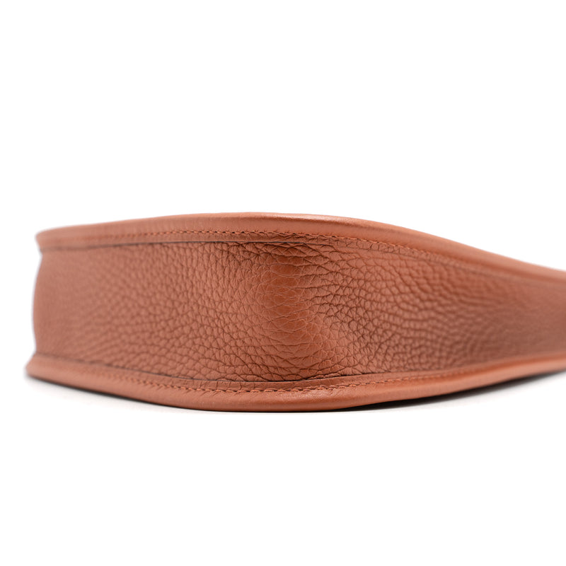 Hermes Mini Evelyn Clemence Cuivre/Chai/Nata/Blue Brume GHW Stamp U