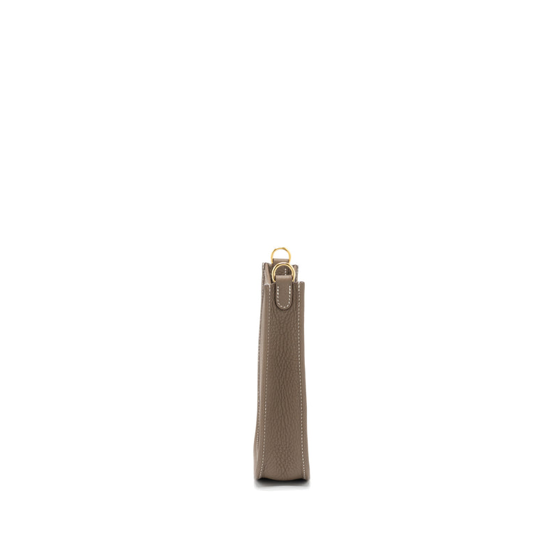 Hermes Mini Evelyne Clemence Etoupe GHW Stamp Z