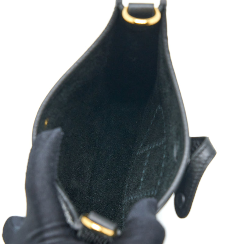 Hermes Mini Evelyn Clemence Black GHW Stamp B