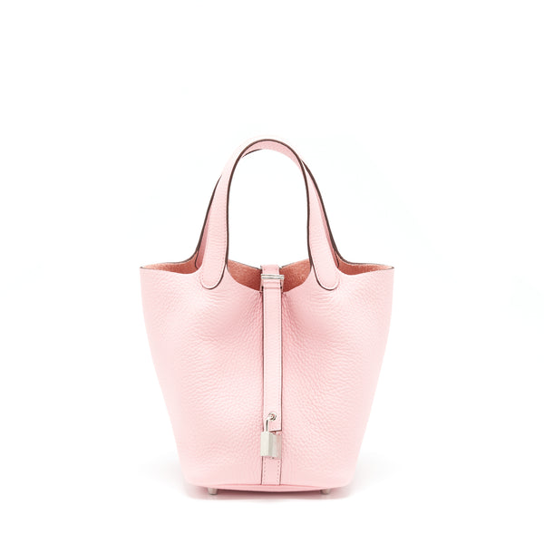 Hermes Picotin 18 Lock Bag Clemence 3Q Rose Sakura SHW Stamp U