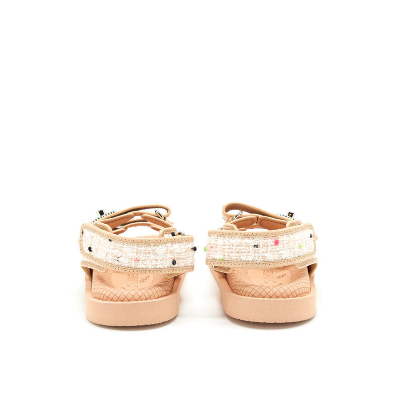 Chanel Size37 Dad Sandal Beige SHW