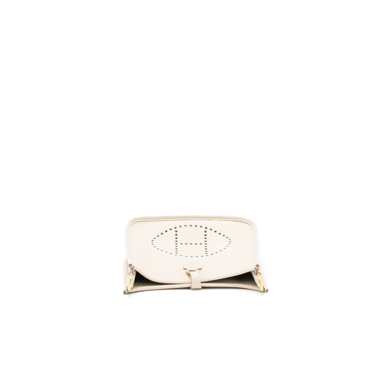 Hermes Mini Evelyn Clemence Craie GHW Stamp Z