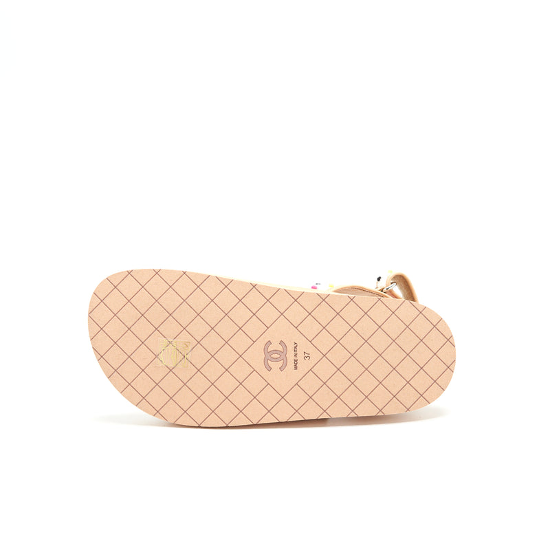 Chanel Size37 Dad Sandal Beige SHW