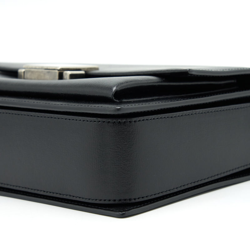 Saint Laurent/YSL Bellachasse Calfskin Black Ruthenium Sliver Hardware