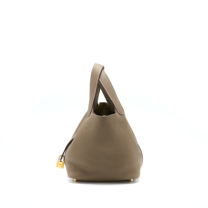Hermes Picotin 18 Lock Bag Etoupe GHW Stamp D