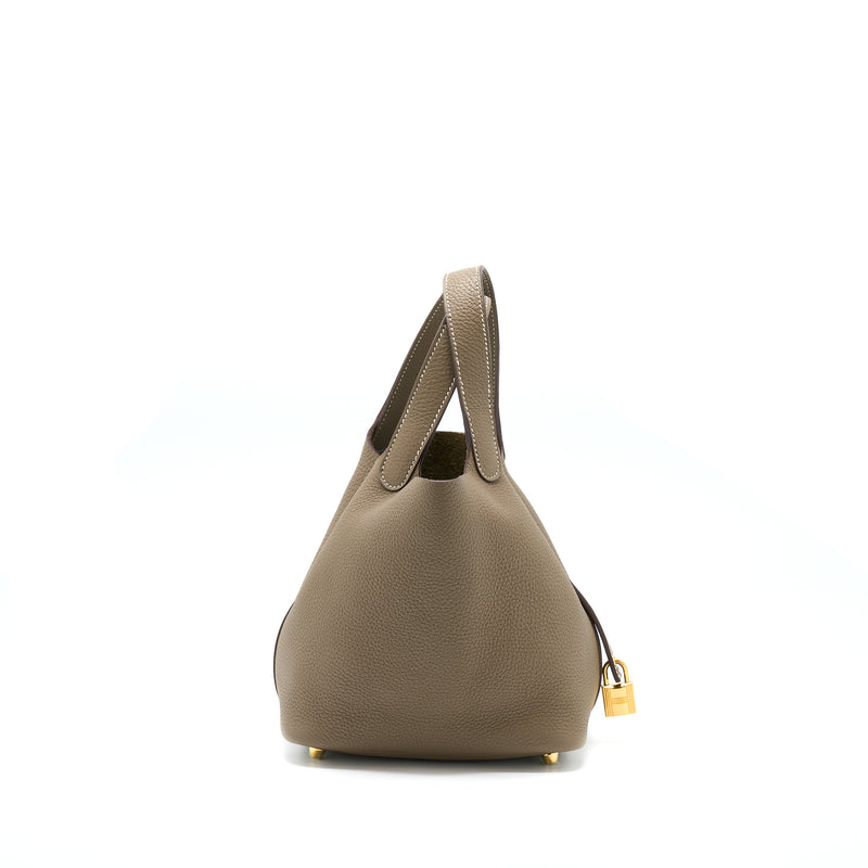 Hermes Picotin 18 Lock Bag Etoupe GHW Stamp D